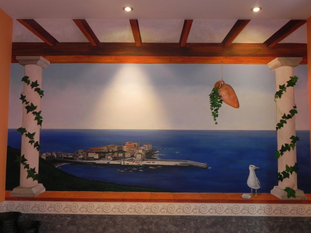 Hotel Restaurante Pizzeria Abc Laracha Bagian luar foto